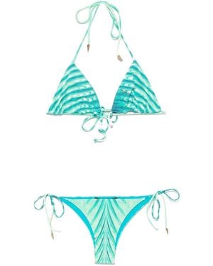 Roberto Cavalli Printed Bikini - Blue