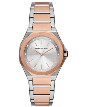 ARMANI EXCHANGE クリスタルダイヤル 34mm 腕時計 - ホワイト
