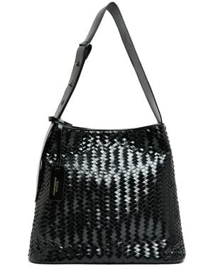 Sarah Chofakian Early Grey woven shoulder bag - Negro