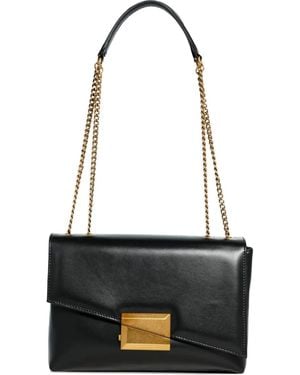 Roberto Festa Isolde Asymmetrical Closure Chain Shoulder Bag - Black