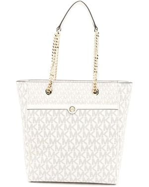 MICHAEL Michael Kors Blaire Monogram Tote - White