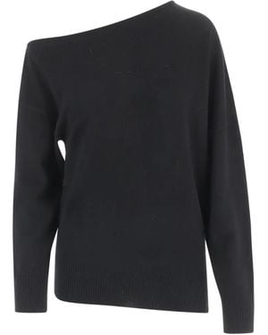 arch4 One-Shoulder Asymmetrical Sweater - Black