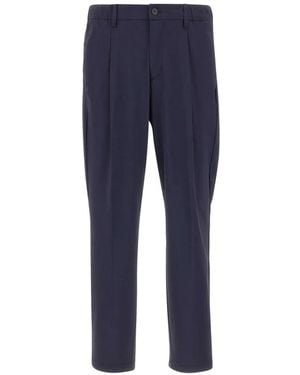 Devore Belt-Loops Pants - Blue