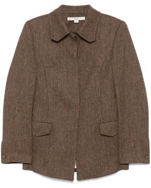 Remain Blazer Con Motivo Spigato - Marrone