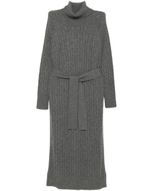 N.Peal Cashmere Longline Dress - Gray