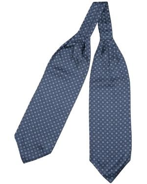 Elizabetta Nino Dot-Print Silk Cravat - Blue