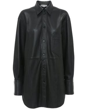 Victoria Beckham Leather Shirt - Black