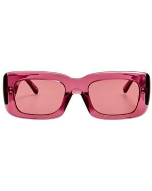 The Attico X Linda Farrow Marfa Rectangle-Frame Sunglasses - Pink