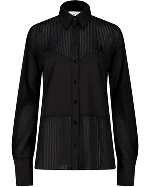 Vaillant Studio Textured Paneled Shirt - Black