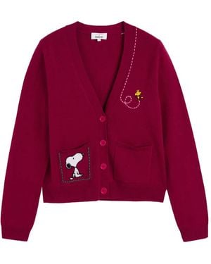 Chinti & Parker Cardigan Mit Intarsien-Print - Rot