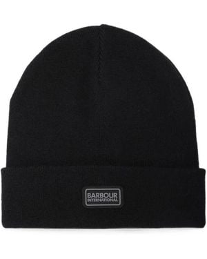 Barbour Beanie Mit Logo-Patch - Schwarz