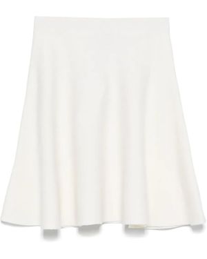 Max Mara Wool Flared Skirt - White