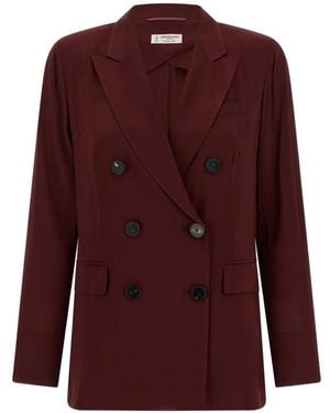 Alberto Biani Double-Breasted Blazer - Purple