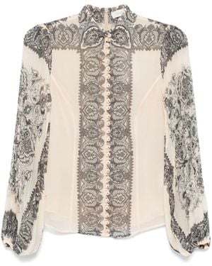 Zimmermann Sunray Pleated Blouse - Natural