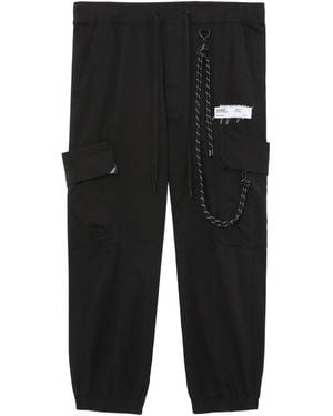 Musium Div. Cargohose Mit Stretchbund - Schwarz