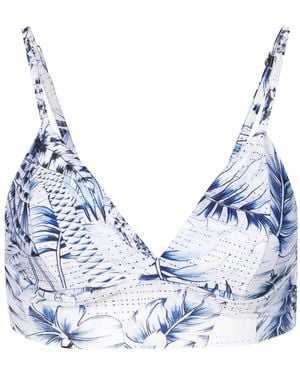 Lygia & Nanny Bralette Mit Palmen-Print - Blau