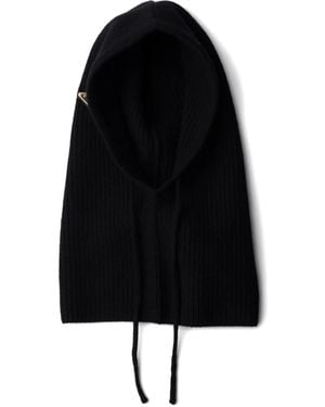 Prada Pasamontañas con logo triangular - Negro