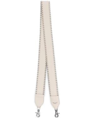 Zadig & Voltaire Correa para bolso con placa del logo - Blanco