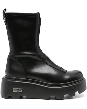 Cult 50Mm Zip-Front Platform Boots - Black