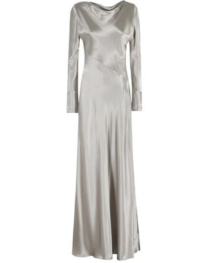 Alberta Ferretti Bias-Cut Maxi Dress - Grey