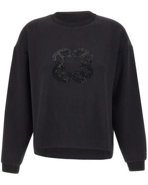 Elena Miro Sudadera con motivo floral y lentejuelas - Azul