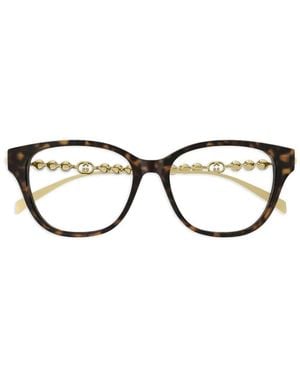 Gucci Occhiali Con Catena - Nero