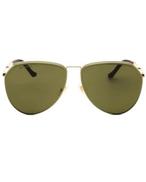 Etro Pilot-Frame Metal Sunglasses - Green