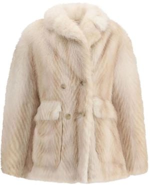 S.w.o.r.d 6.6.44 Herringbone-Pattern Coat - Natural