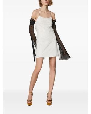 Patrizia Pepe Open-Back Mini Dress - Natural
