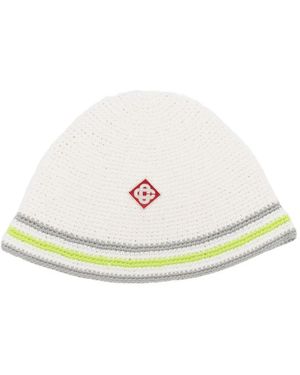 CASABLANCA Stripe-Detail Bucket Hat - White