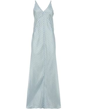 Herskind Gestreiftes Kleid Aus Seide - Blau