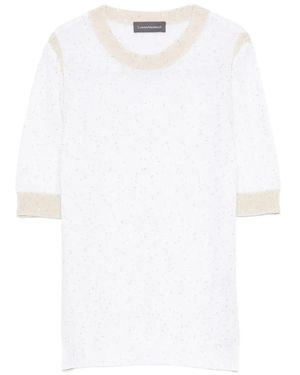 Lorena Antoniazzi Sequin-Embellished Crew-Neck Jumper - White