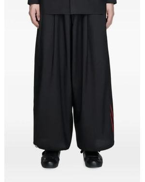 Y-3 Gradient 3-Stripes Nylon Wide Pants - Black