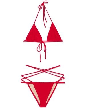 Norma Kamali Bikini Mit Überkreuzten Trägern - Rot