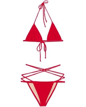Norma Kamali Criss-Cross Bikini - Red