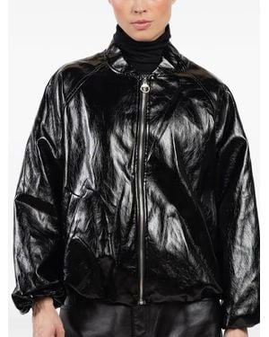 Cherry Blue Printed Jacket - Black