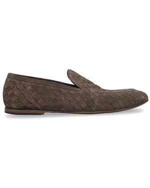 Neil Barrett Woven Suede Loafers - Brown