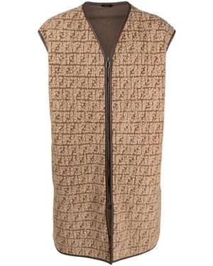Fendi モノグラム ベスト - ブラウン