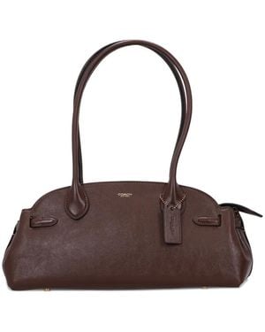 COACH Empire Top-Handle Leather Tote Bag - Brown