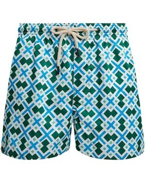 Peninsula Badeshorts Mit Geometrischem Print - Blau