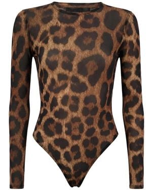 Philipp Plein Body Mit Leopardenprint - Braun
