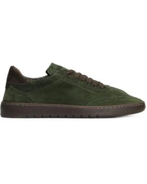 PIUMESTUDIO Suede-Panel Trainers - Green