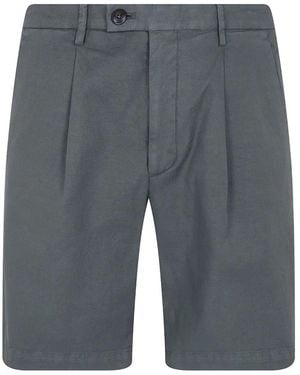 Michael Coal Harry Pleated Linen Shorts - Grey