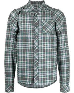 Private Stock The Emile Check-Print Shirt - Blue