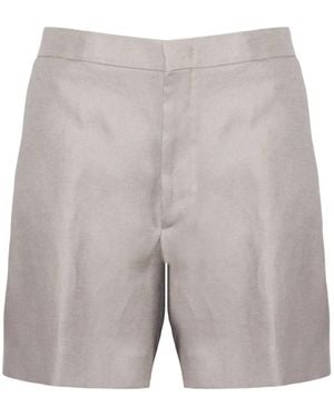 Tagliatore High-Waisted Tailored Shorts - Grey