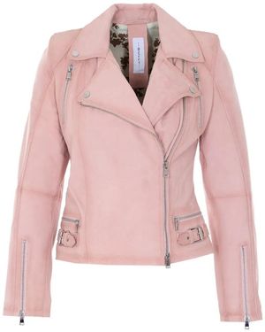 Bully Zip Suede Jacket - Pink