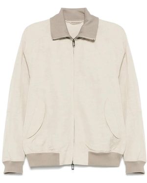 Emporio Armani スラブ ジャケット - ナチュラル
