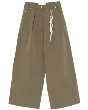 Song For The Mute Pleated Wide-Leg Trousers - Green