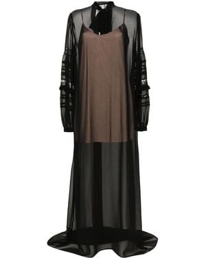 P.A.R.O.S.H. Polidori Maxi Dress - Black