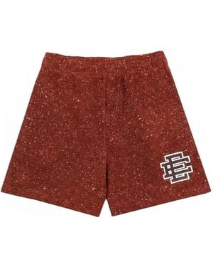 Eric Emanuel Ee Boucle Logo-Print Shorts - Red
